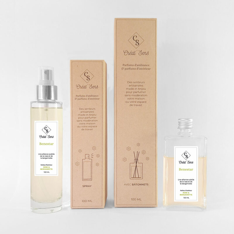 Parfum d’intérieur Rose et bergamote